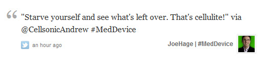 "Starve yourself and see what's left over. That's cellulite!" via @CellsonicAndrew